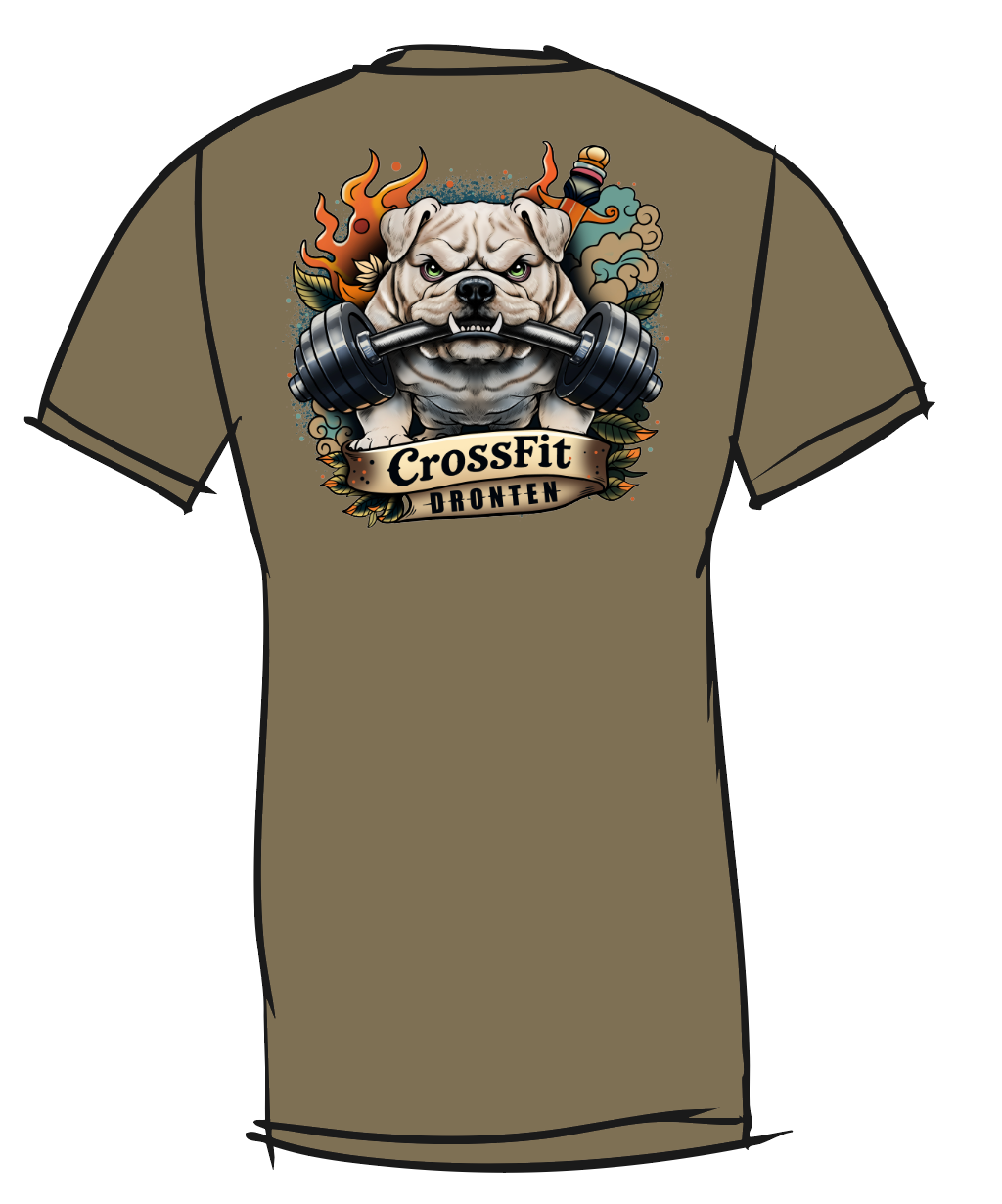 Shirts Heren Olive | Crossfit Dronten